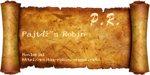 Pajtás Robin névjegykártya